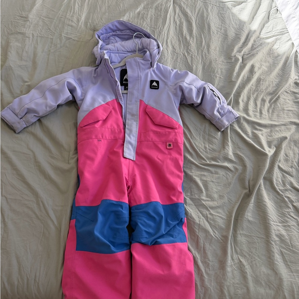 Burton Pink and blue Snowsuit 3t